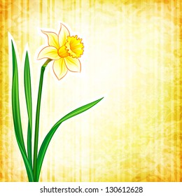 Vector textured background with rose. EPS10