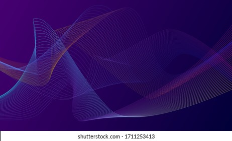 Vector textured background with wave effects. Suitable for posters, websites, presentations on the topics of medicine, neurosience, physics and other sience, future technologies and for IT companys. 