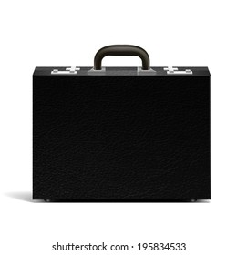 Vector textured blac briefcase illustration white background