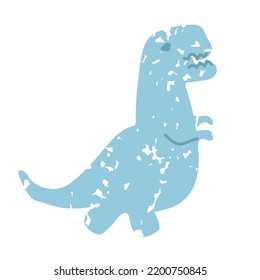 Vector Textured Illustration of Dinosaur T-Rex Isolated on White Background