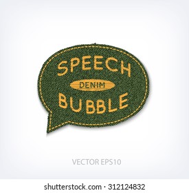 Vector textured rough canvas speech bubble