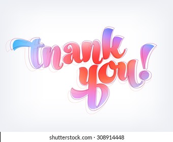 Vector textured typography - Thank You 