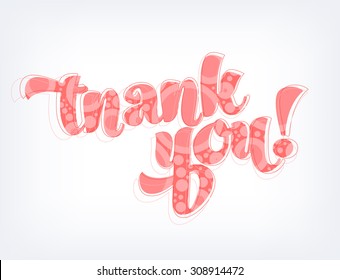 Vector textured typography - Thank You 
