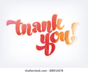 Vector textured typography - Thank You 