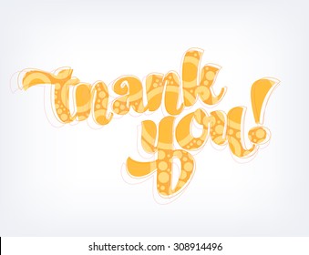 Vector textured typography - Thank You 