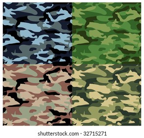 Vector textures, camouflage pattern series. Military textures.