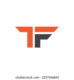 Vector tf letter logo vector design concept