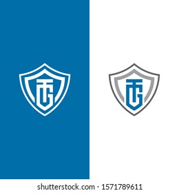vector tg shield logo luxury premium design