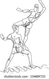 Vector Thai Boxing