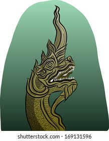 Vector of Thai dragon, King of Naga