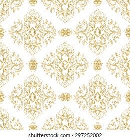 Vector thai floral decorative ornament. EPS illustration