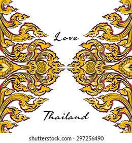 Vector thai floral decorative ornament. EPS illustration
