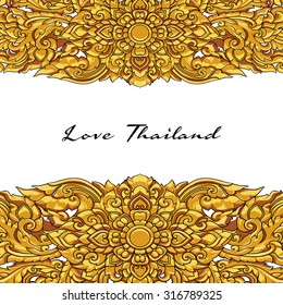 Vector thai floral decorative ornament. EPS 10 illustration