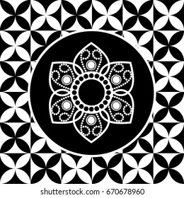 Vector thai flower art design 