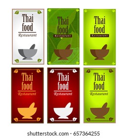 Vector of Thai Food Restaurant Logo, Thai Cuisine Design Template