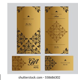 vector thai food restaurant menu template. 