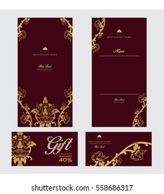 vector thai food restaurant menu template. 