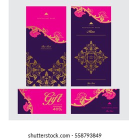 vector thai food restaurant menu template. 