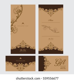vector thai food restaurant menu template. 