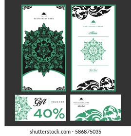vector thai food restaurant menu template. 