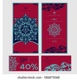 vector thai food restaurant menu template. 