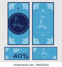 vector thai food restaurant menu template. 