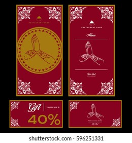 vector thai food restaurant menu template. 