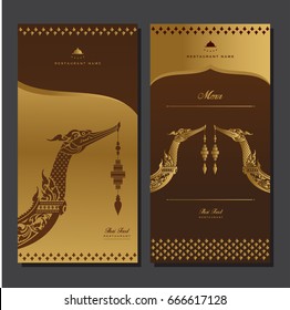 vector thai food restaurant menu template. 