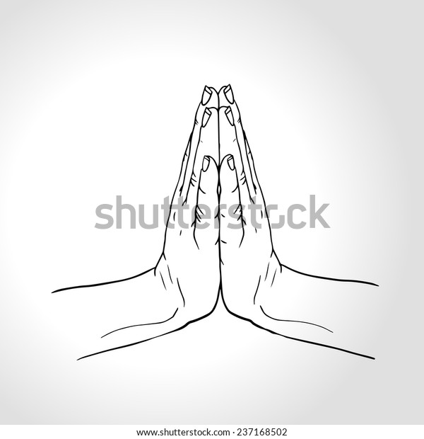 Vector Thai Greeting Hands Pressed Together Stock Vector (Royalty Free ...