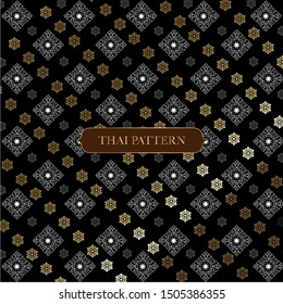 Vector Thai pattern traditional concept The Arts of Thailand. Beautiful, luxurious, arabic patterns background.