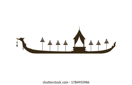 Vector of Thai Royal Barge Suphannahong on the River of Thailand.