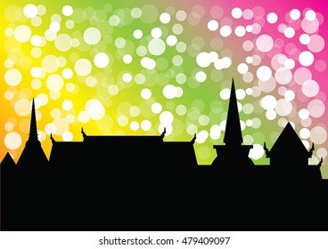 Vector of  Thai temple