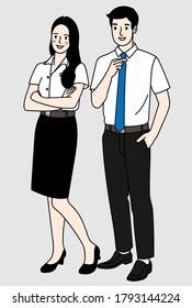 Vector of Thai university students, this image can use for education, internship concept