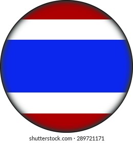 Vector - Thailand Flag Glossy Button