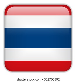Vector - Thailand Flag Smartphone Application Square Buttons