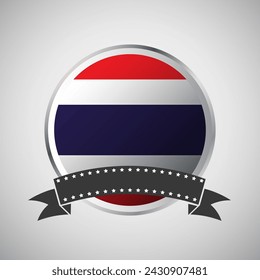 Vektor Thailand Runde Flagge Banner Vektor-Illustration