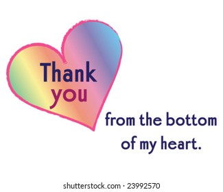vector thank you from bottom of heart