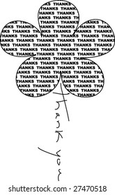 Vector Thank you card