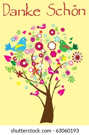 vector thank you card