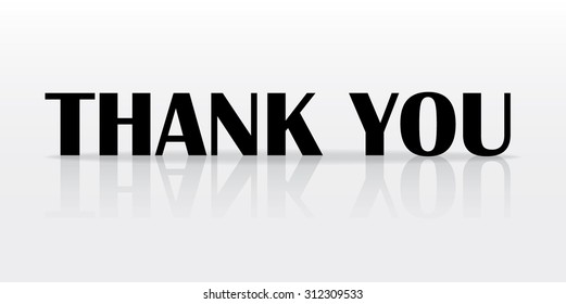 Vector thank you card with bubble - symbol gift (present ). Color black. Eps 10 vector file.