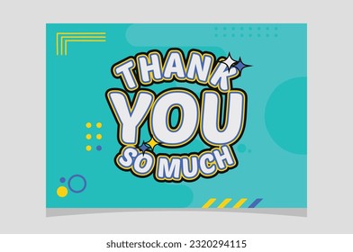 Vector thank you card design