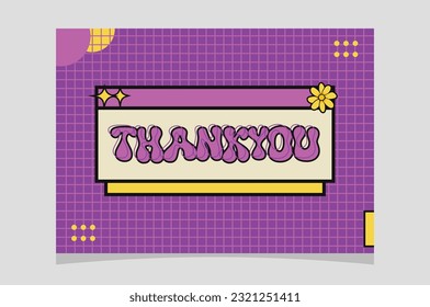 vector thank you card design, web style vector design