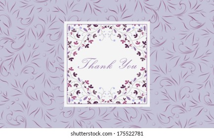 Vector thank you card. Perfect as invitation or announcement.