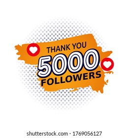 Vector of Thank You to Followers Design Template