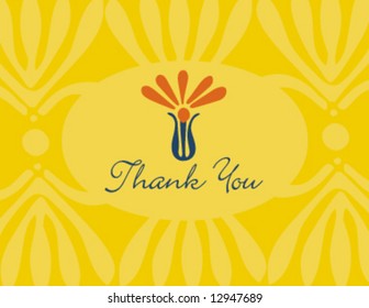 Vector thank you greeting card
