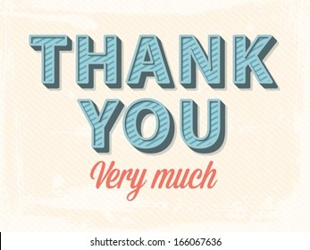 vector thank you greeting card