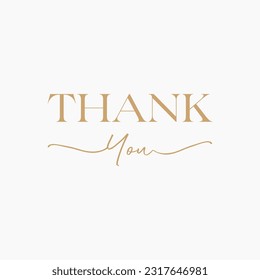 Vector thank you with lettering