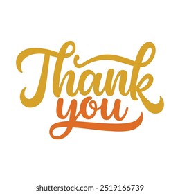 vector thank you lettering calligraphy design