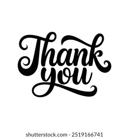 vector thank you lettering calligraphy design