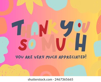 Vector Thank You Lettering: Heartfelt Appreciation